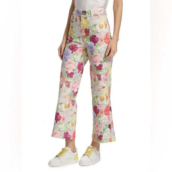 Alice + Olivia floral coin pocket cropped jean NWOT Jeans